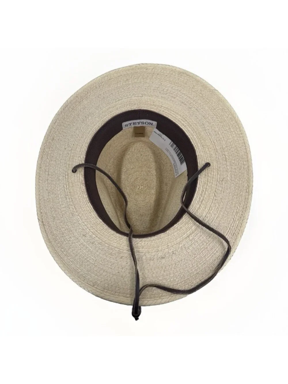 Stetson Palm Straw Cumberland Hat in Toasted size XL Men's Leather Chin Strap